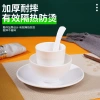 High-end melamine tableware set, four-piece tableware set, special spoons, cups, bowls and plates for hot pot restaurants, hotels Specification image